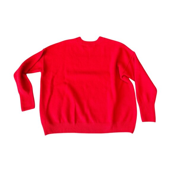 Vince Camuto Red and White LOVE Woman's Sweater Size Medium - Picture 6 of 9